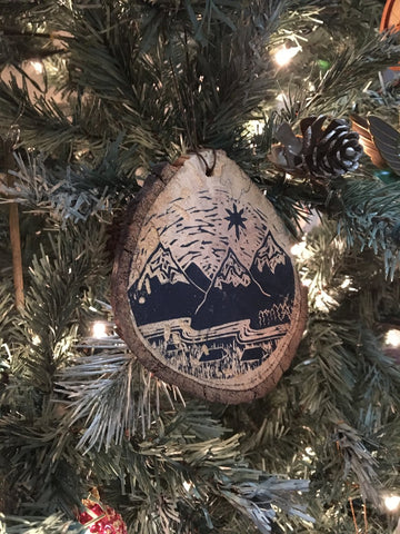 We Three Kings Wooden Hand Printed Ornament