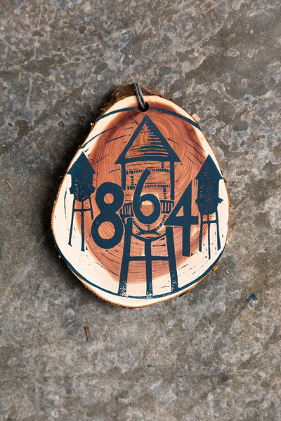 The 864 Wooden Hand Printed Ornament