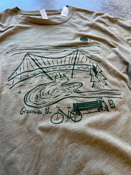 Reedy River Greenville T-Shirt (Olive)