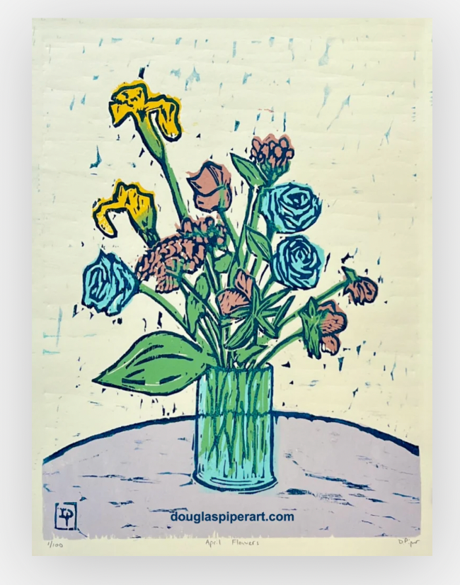 April Flowers Sticker
