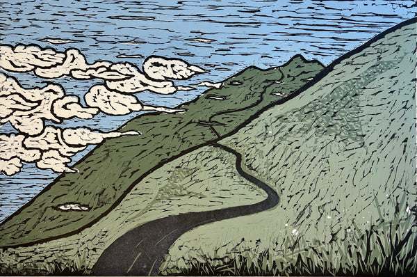 A Journey Begins | 32" x 44" | 4 Color Wood Block Print