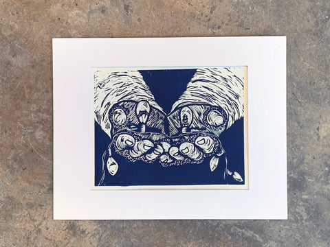 Be the Light | 11" x 14" |  Single Color Linoleum Block Print