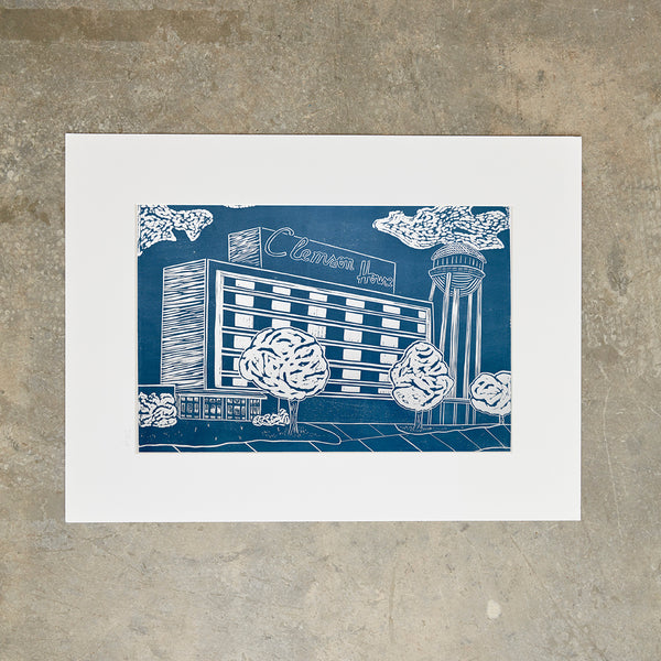 Clemson House | 18"x24" | Linoleum Block Print (Unmatted)