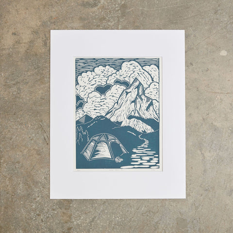 Into Thin Air | 16" x 20" | Linoleum Block Print