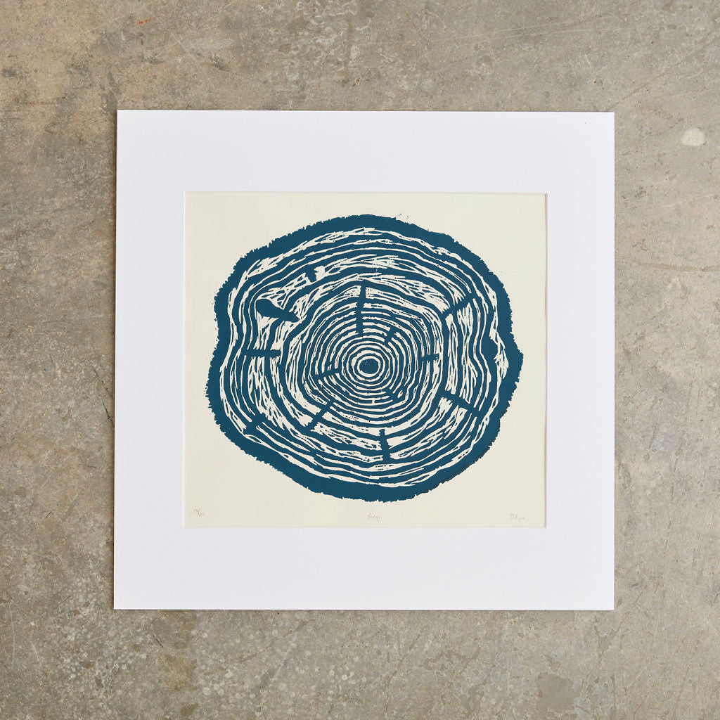 Rings | 20" x 20" | Wood Block Print