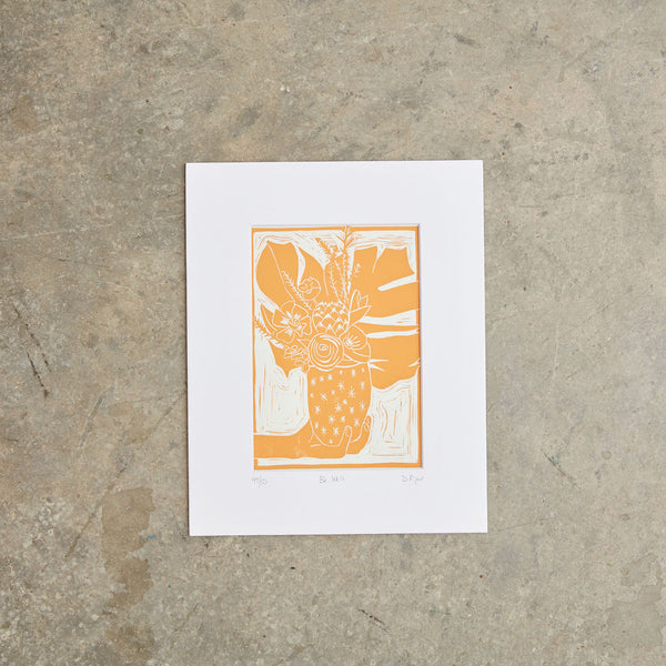 Be Well | 8"x10" | Linoleum Block Print