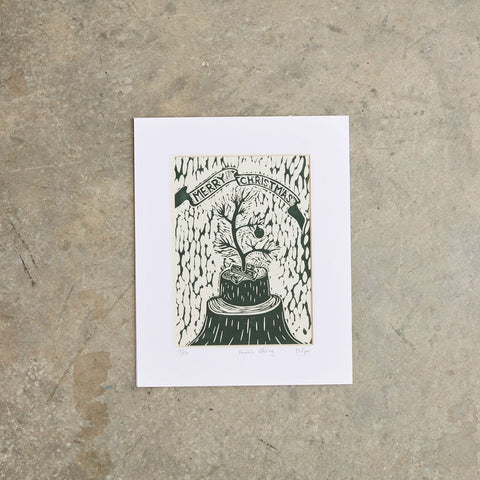 Humble Offering | 11"x14" | Linoleum Block Print