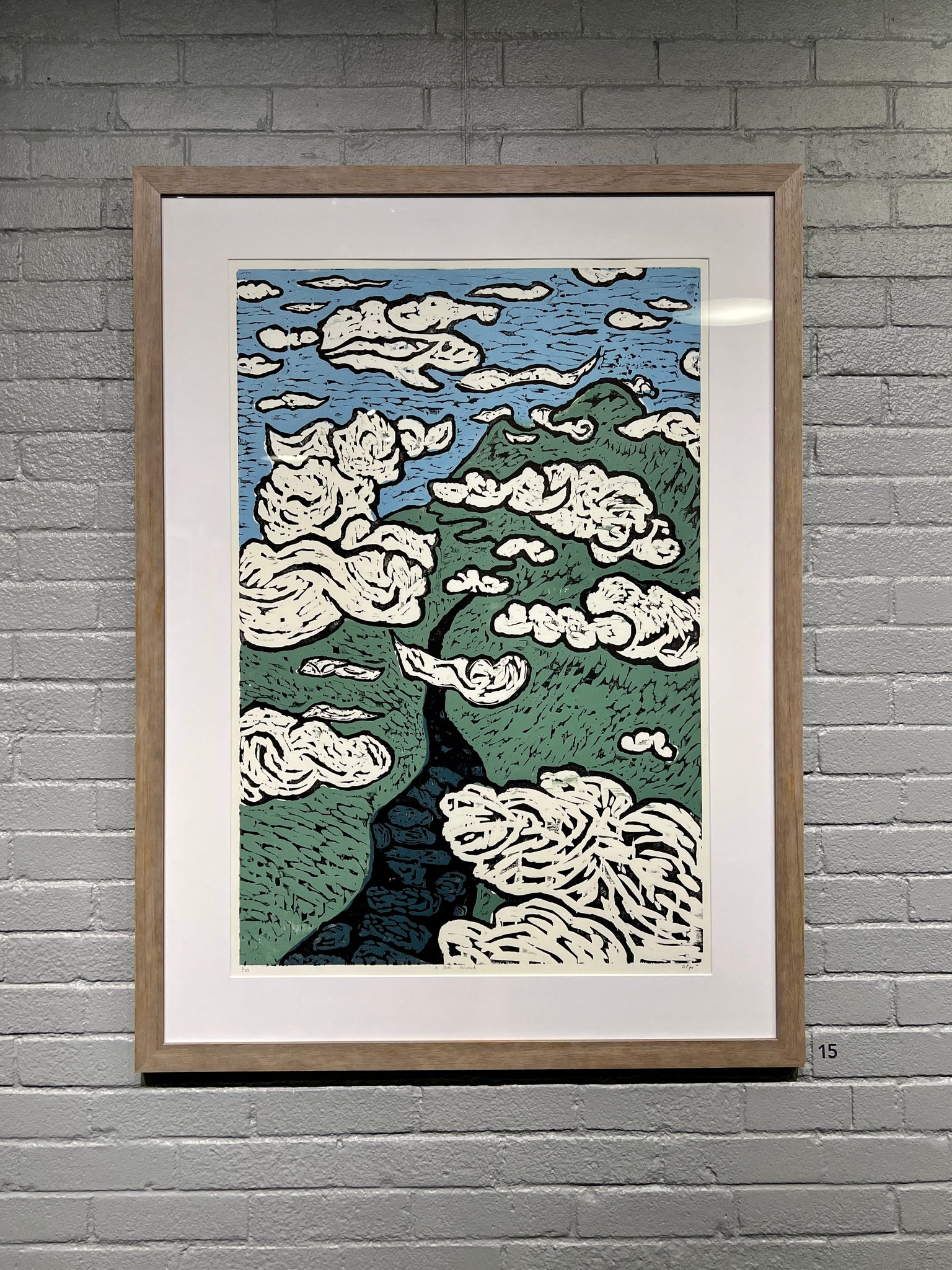 A Path Forward | 32" x 44" | 4 Color Wood Block Print