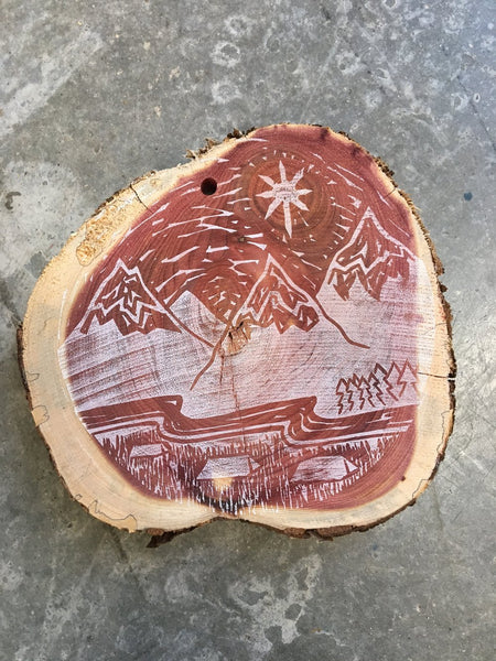 We Three Kings Wooden Hand Printed Ornament