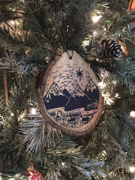 We Three Kings Wooden Hand Printed Ornament