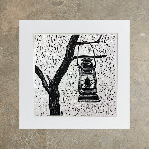 Light the Way | 24" x 24" | Woodblock print