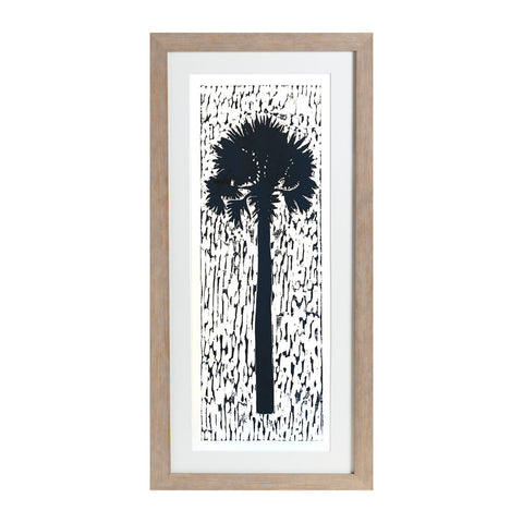 Lonesome Palmetto | 32" x 14.25" | Wood Block Print