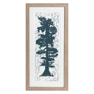 Lonesome Cypress | 32" x 14.25" | Wood Block Print