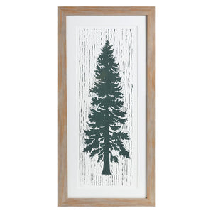 Lonesome Fir | 32" x 14.25" | Wood Block Print