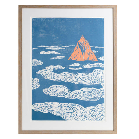The Peak | 36" x 48" | 2 Color Woodblock Print