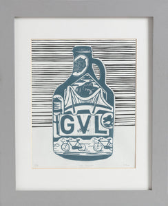 GVL Growler | 11"x 14" | Linoleum Block Print