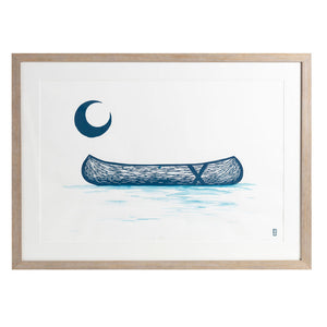 Palmetto Paddles | 42" x 30" | Framed Wood Block Print + Water Color