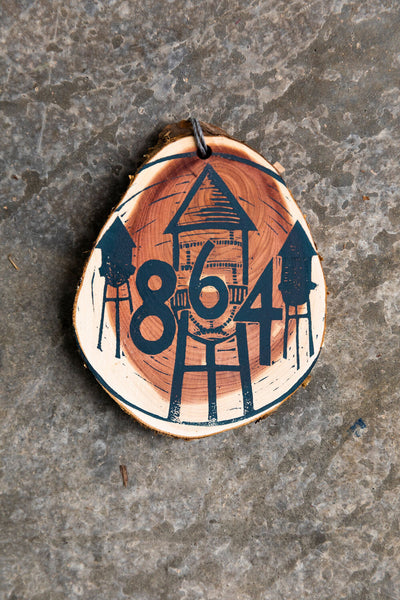 The 864 Wooden Hand Printed Ornament