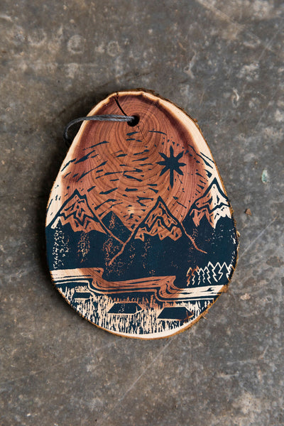 We Three Kings Wooden Hand Printed Ornament