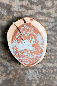 Walk in the Snow Hand Printed Ornament