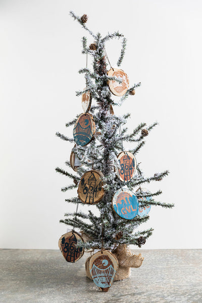 The 864 Wooden Hand Printed Ornament