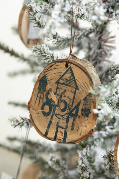 The 864 Wooden Hand Printed Ornament