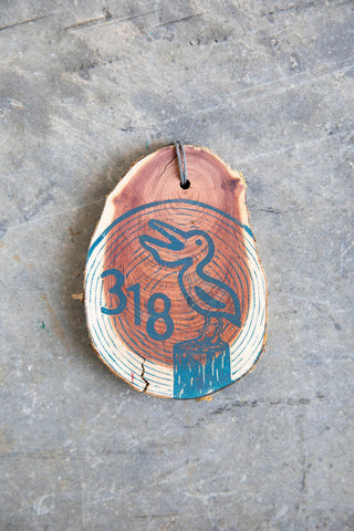 The 318 Wooden Hand Printed Ornament