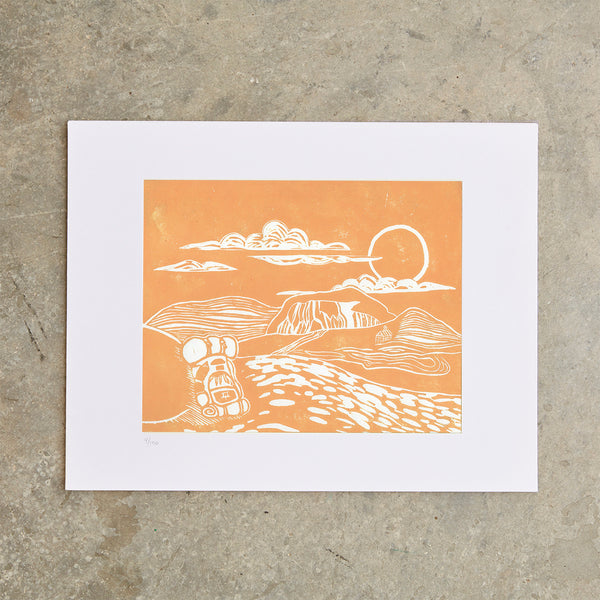 Table Rock | 11"x14" | Linoleum Block Print