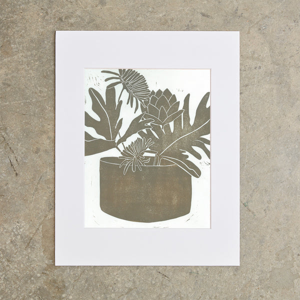 Thankful | 11"x14" | Linoleum Block Print