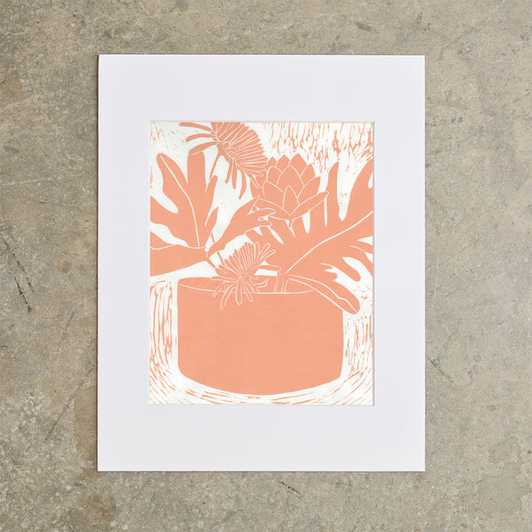 Thankful | 11"x14" | Linoleum Block Print