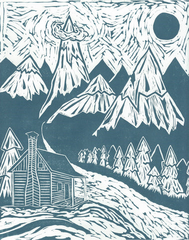 RETIRED The Wilderness | 11"x14" | Linoleum Block Print