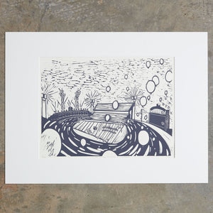 The Most Exciting 25 Seconds in College Football | 18" x 24" | 5 Color Linoleum Block Print
